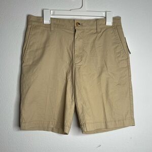 New IZOD Size 30 Pale Khaki Classic Stretch Flat Front Men's Shorts